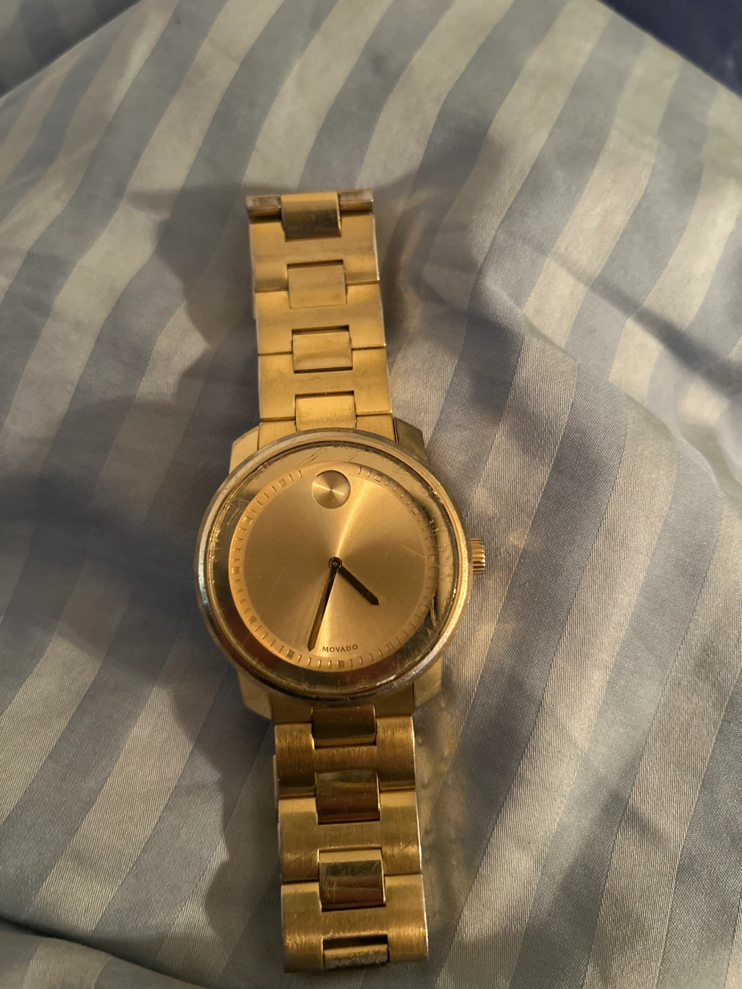 Movado Bold Gold-Tone Stainless Steel Watch