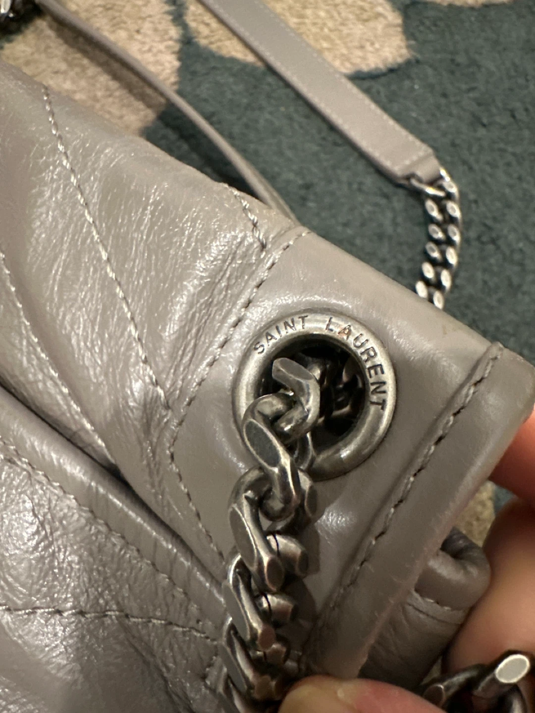 Saint Laurent Grey Leather Shoulder Bag - photo 4