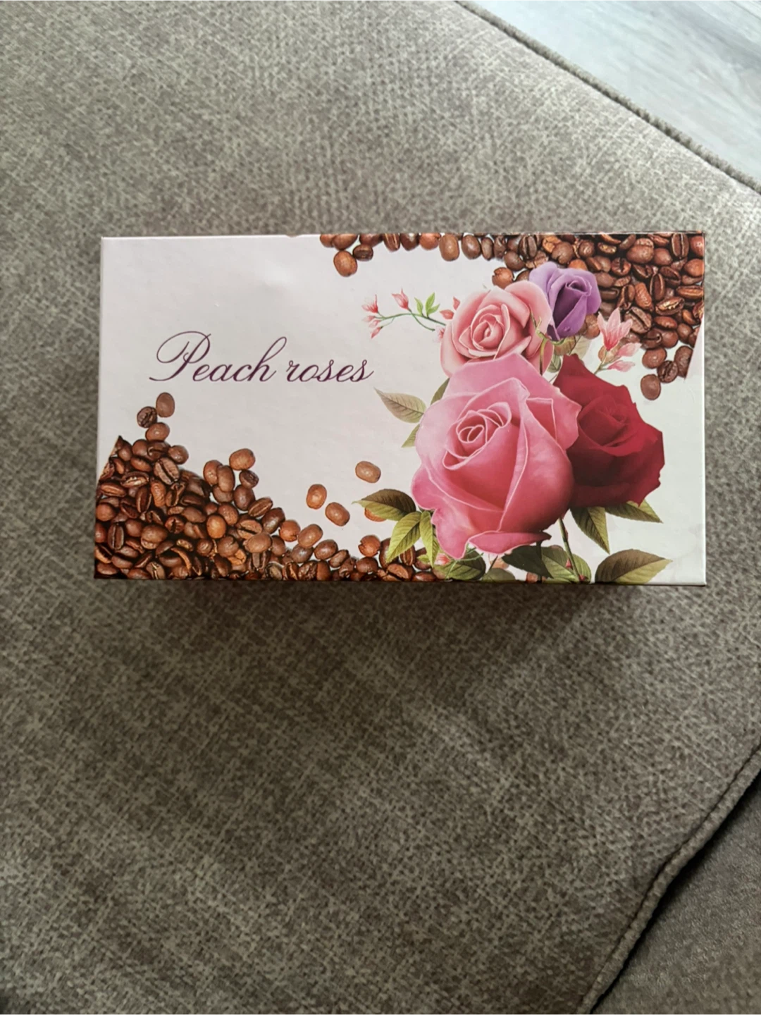 Peach Roses Coffee Mugs Set (2) with Gift Box