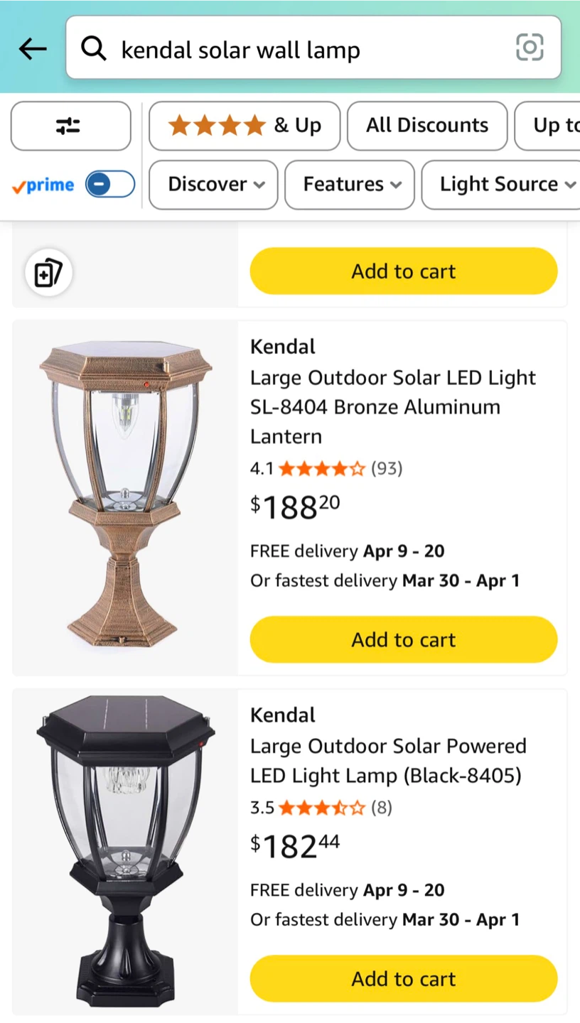 Kendal Solar Wall Lamp - Bronze - photo 5