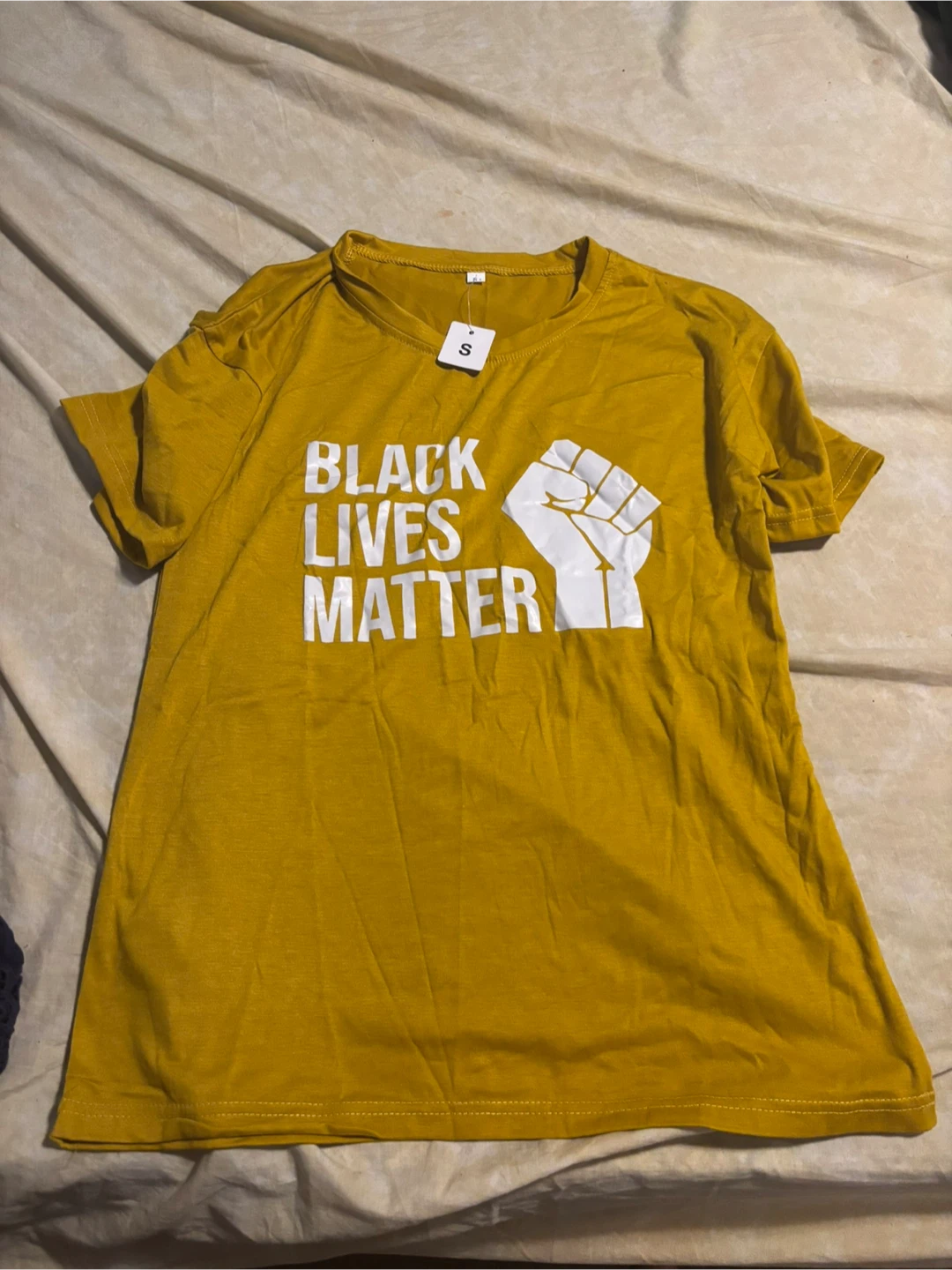 Yellow Black Lives Matter T-Shirt - Size S