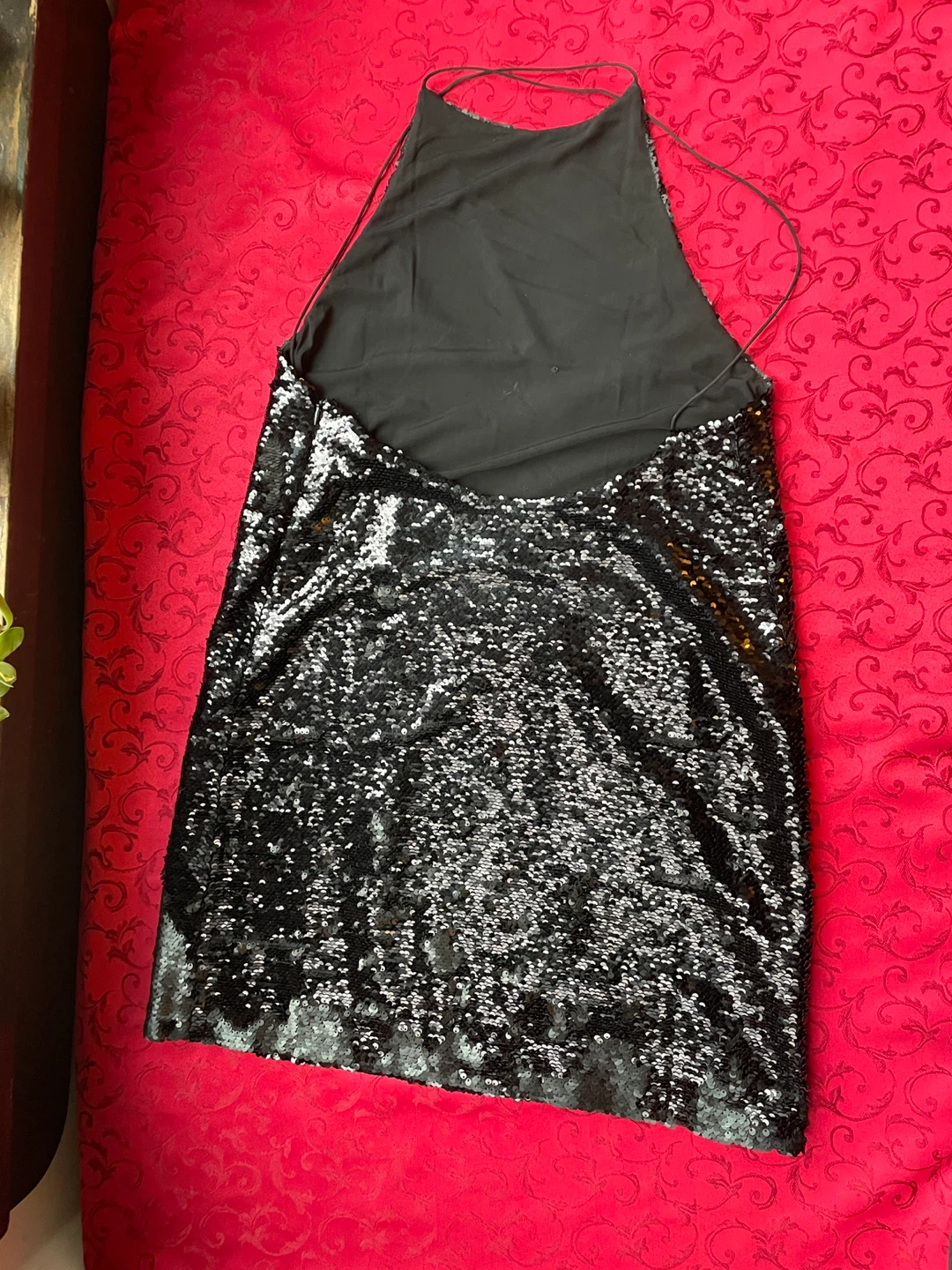Ecote Black Sequin Backless Dress, size S - photo 3