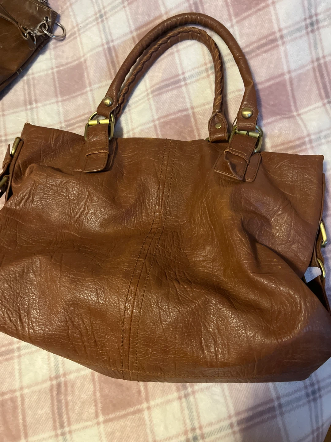 ALDO Brown Leather Tote Handbag - photo 2