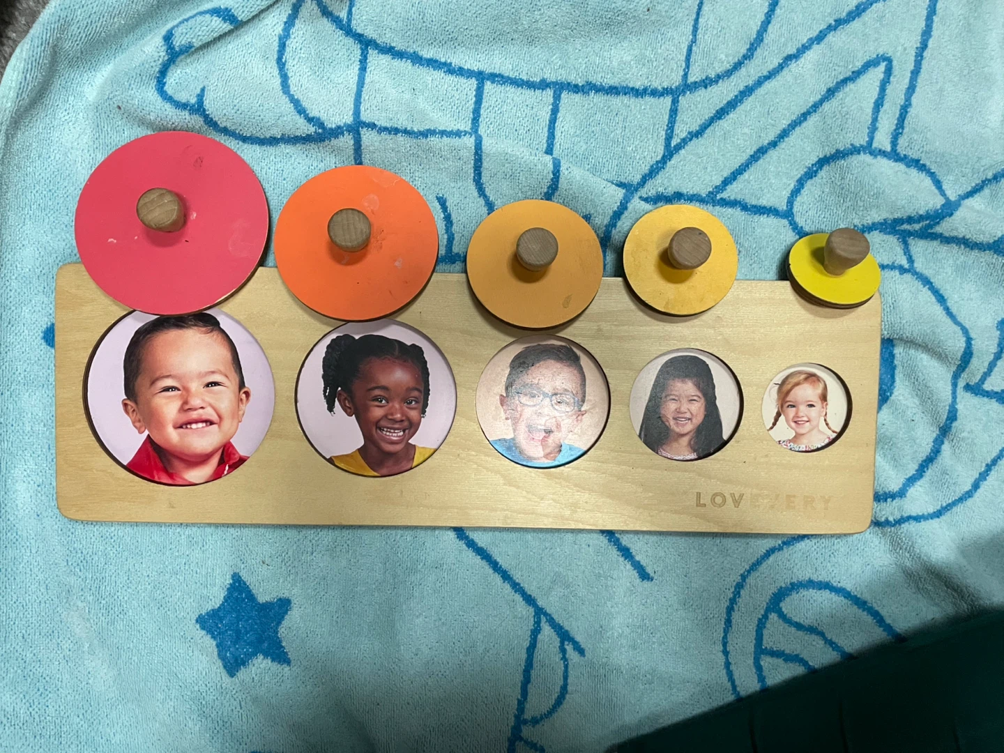 Lovevery Wooden Stacker Toy with People Pictures - photo 2