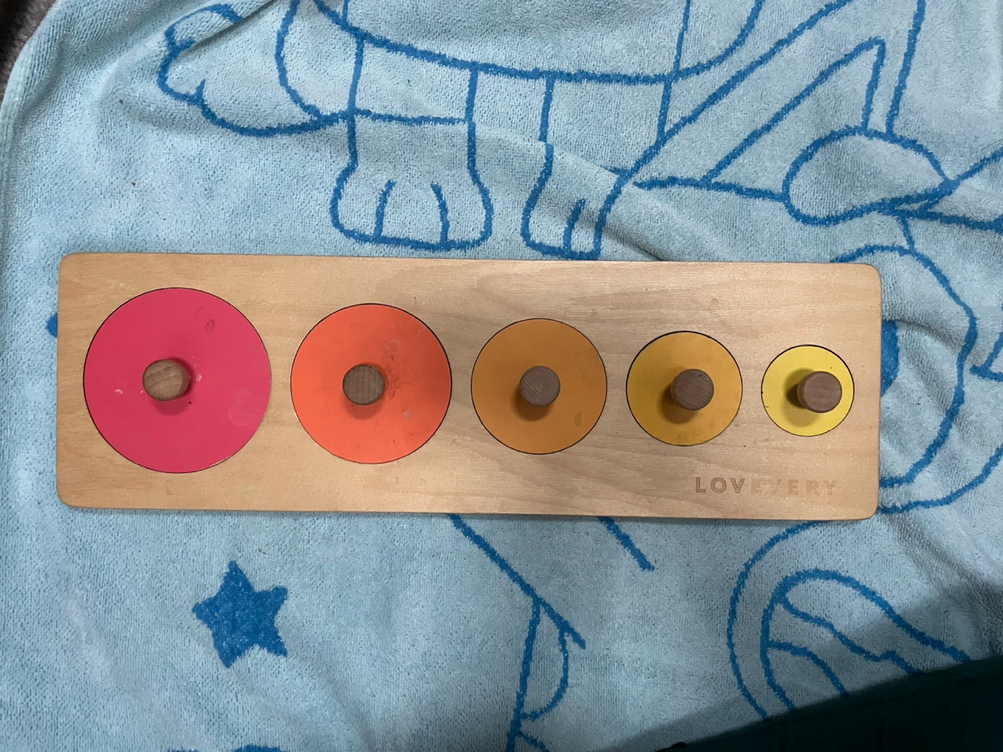 Lovevery Wooden Stacker Toy with People Pictures