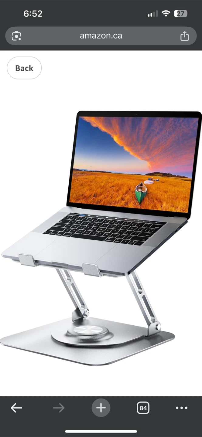Adjustable Aluminum Laptop Stand with 360 Rotation - photo 4