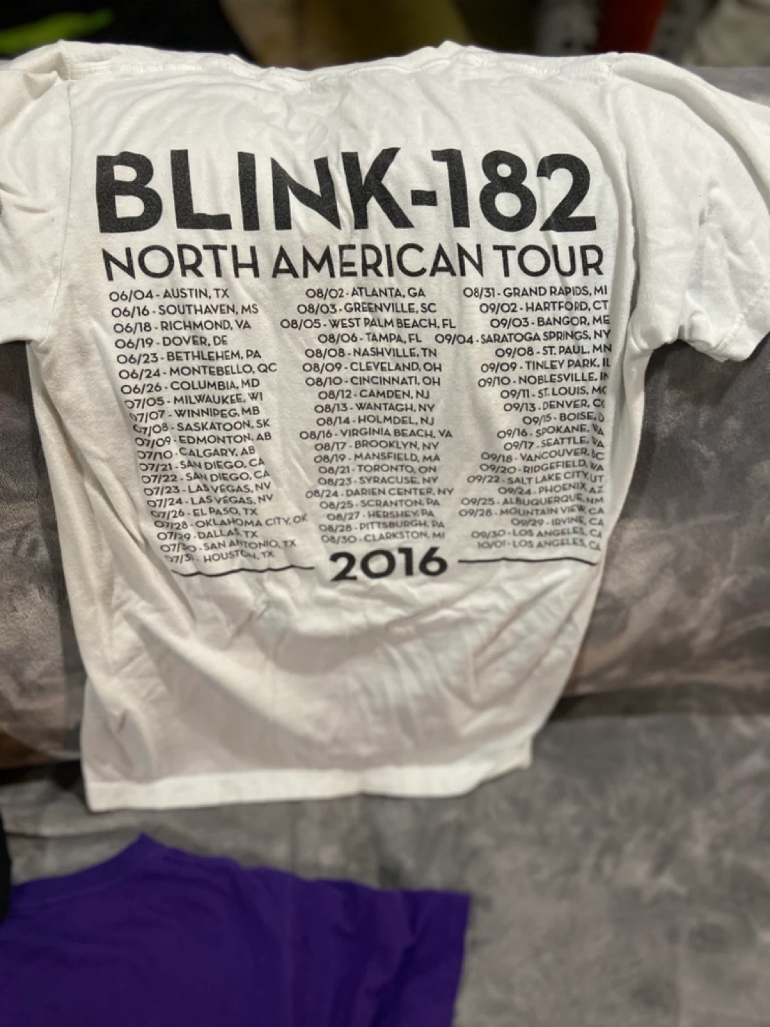 Blink-182 North American Tour T-Shirt 2016 - photo 2