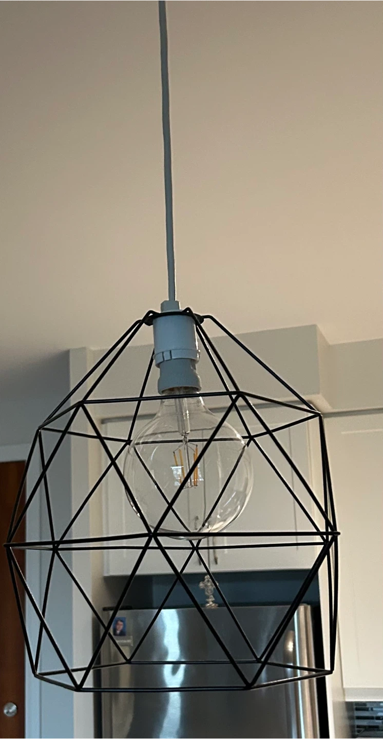 Geometric Cage Pendant Light Fixture - photo 4