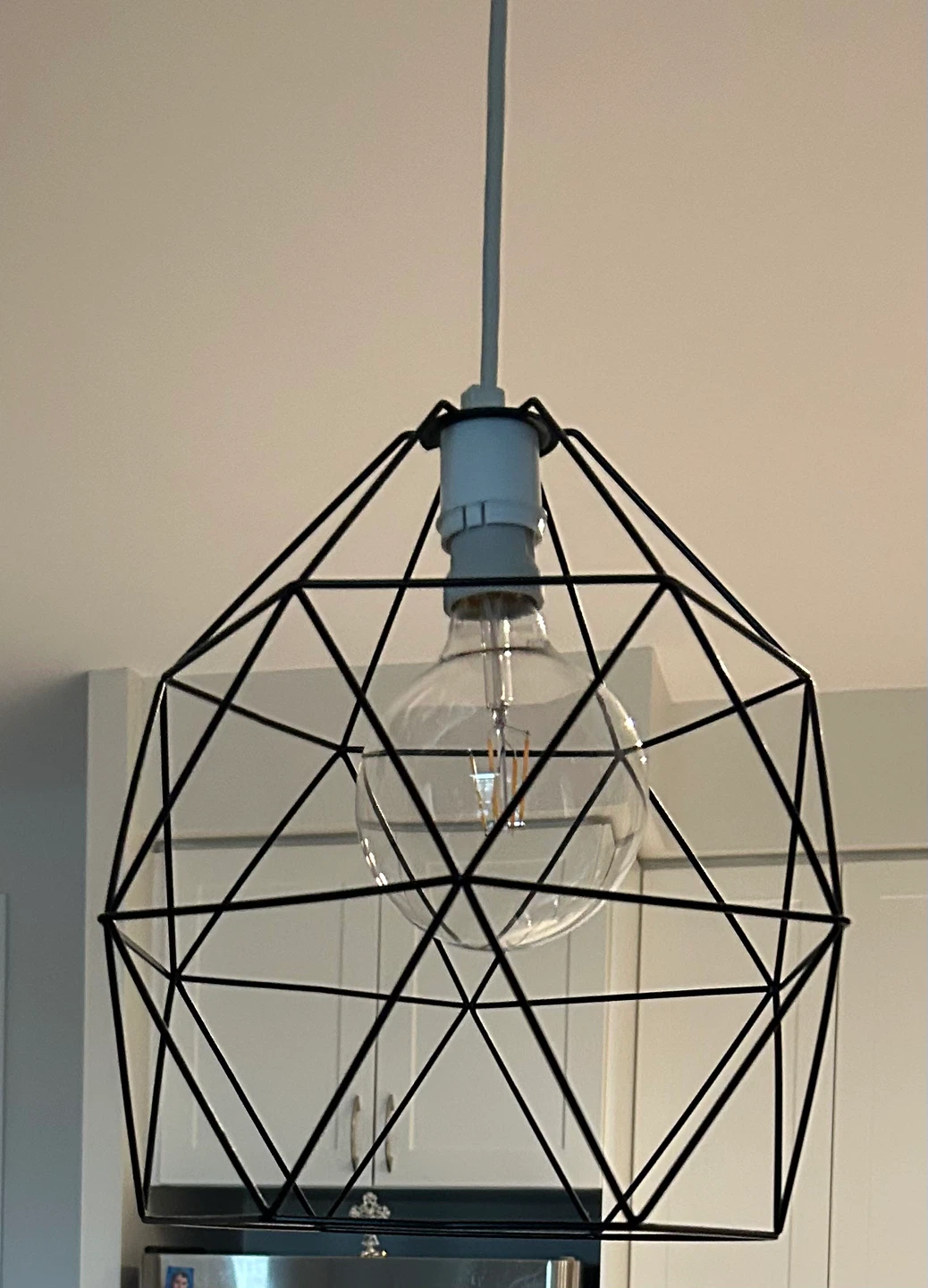 Geometric Cage Pendant Light Fixture - photo 3