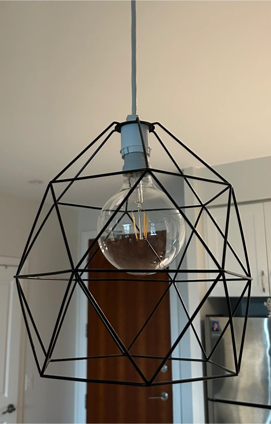 Geometric Cage Pendant Light Fixture - photo 5