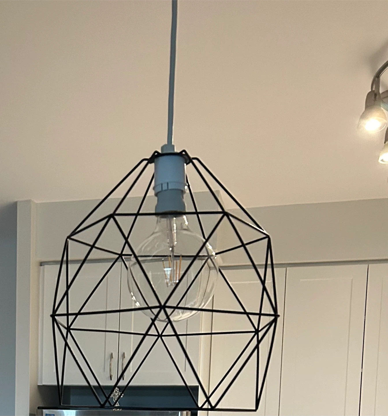 Geometric Cage Pendant Light Fixture - photo 2