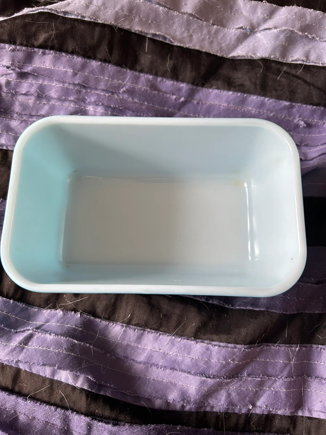 Pyrex Turquoise Glass Rectangular Dish with Lid - photo 4