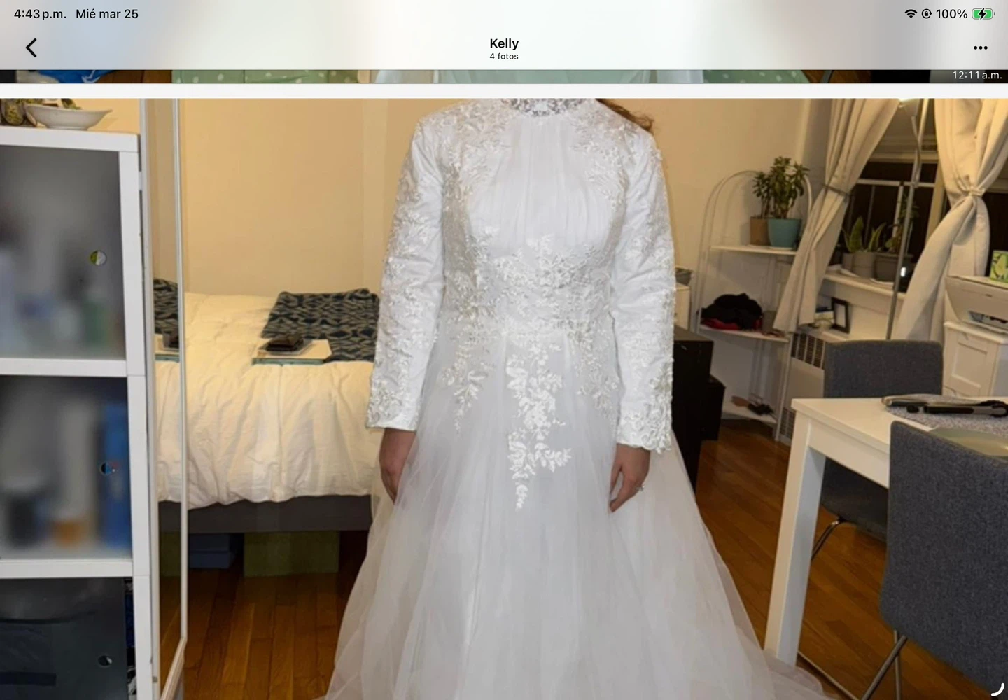 White Lace Wedding Dress - photo 2