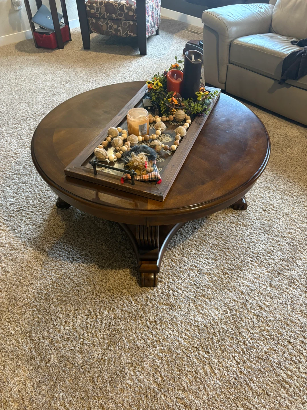 Round Wooden Coffee Table