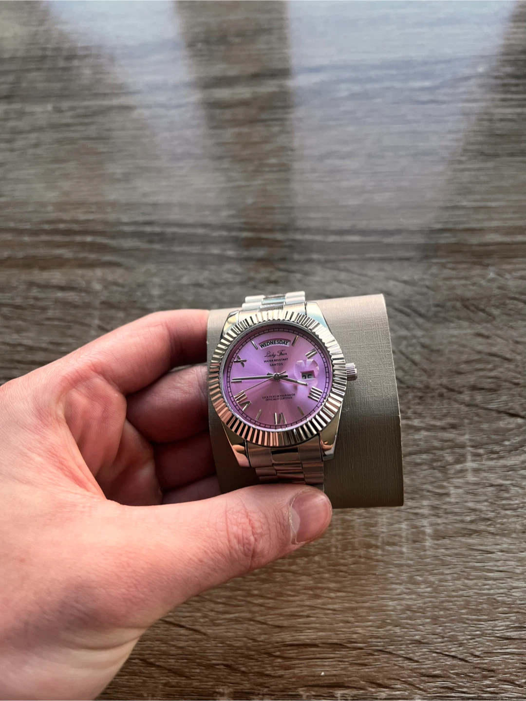 Lucky Fours Watch with Pink Dial santos - photo 2