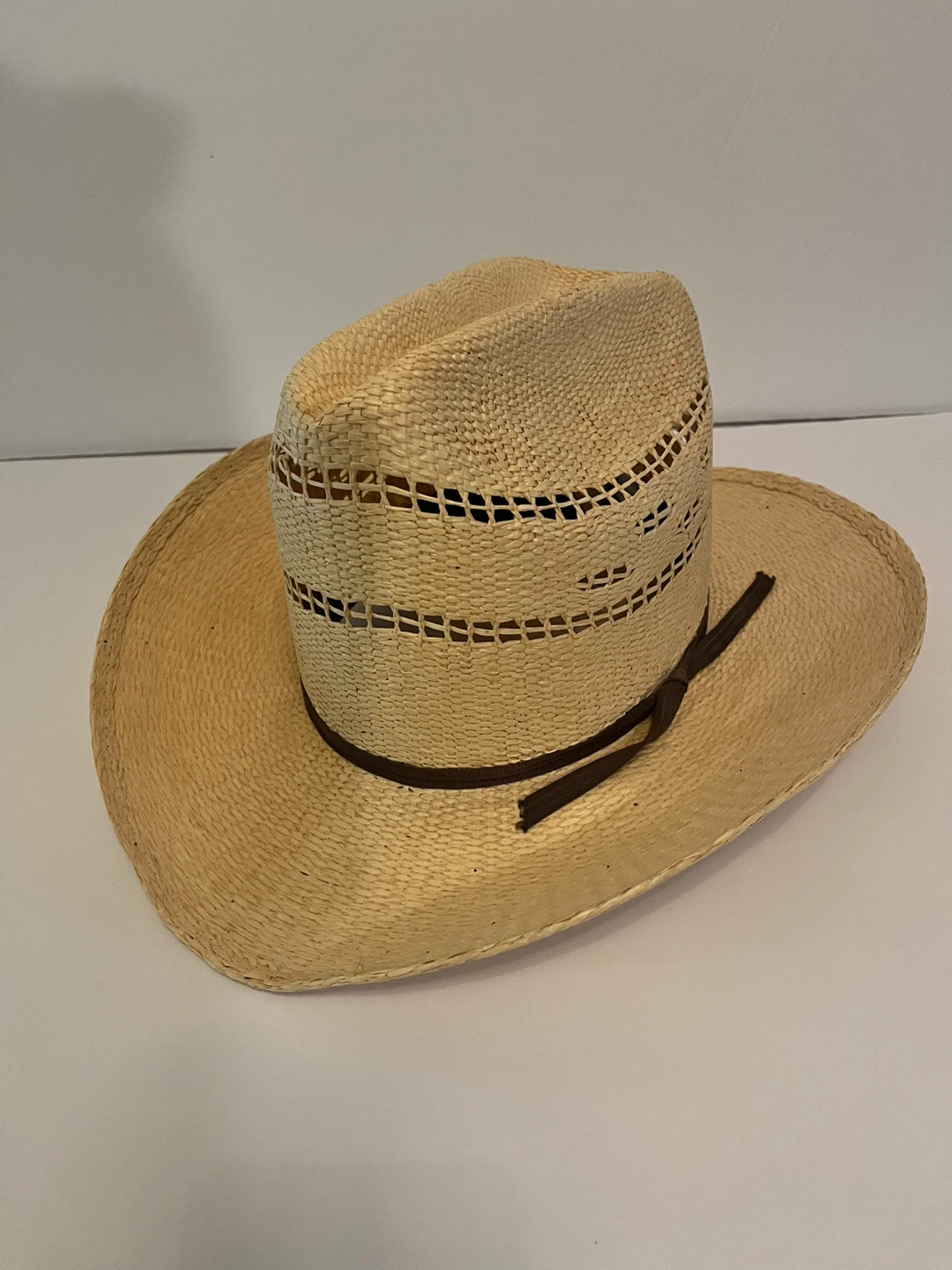 H. Crown Straw Cowboy Hat