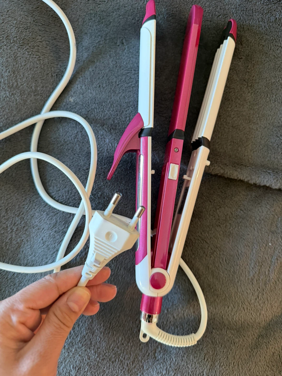 Pink 3-in-1 Hair straightener & Crimper and Curler 🥕 - photo 4