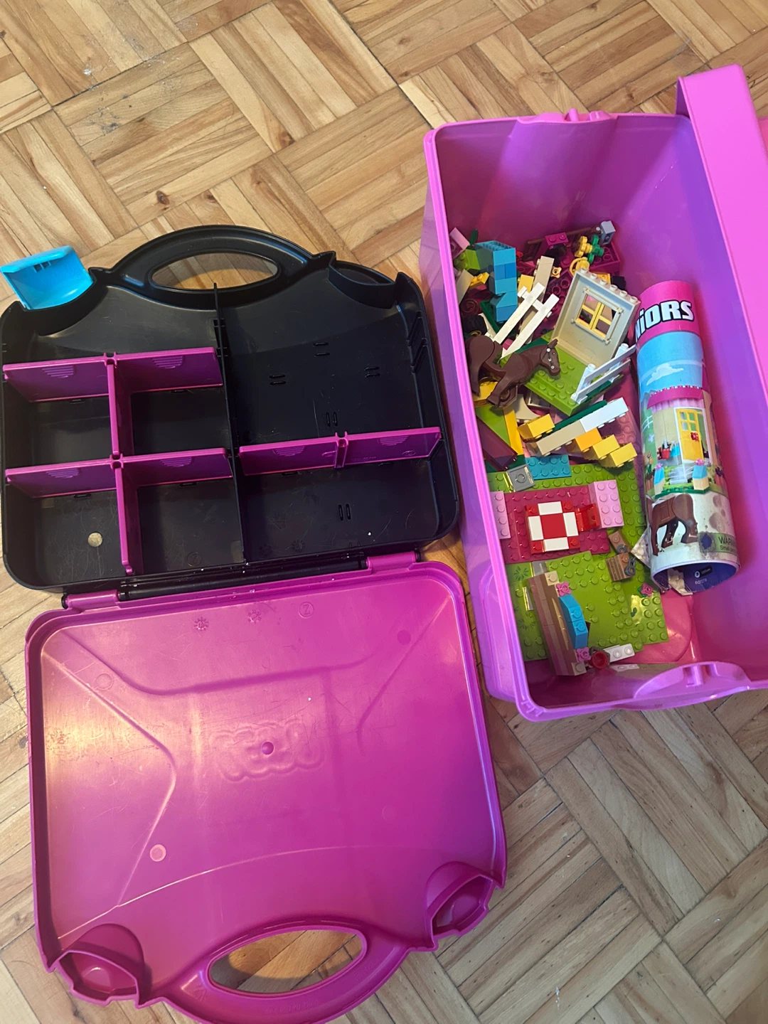 LEGO Storage Bin, divider case, and LEGO friends ranch set - photo 2