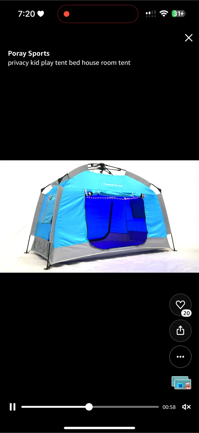 Privacy Kid Play Tent -blue