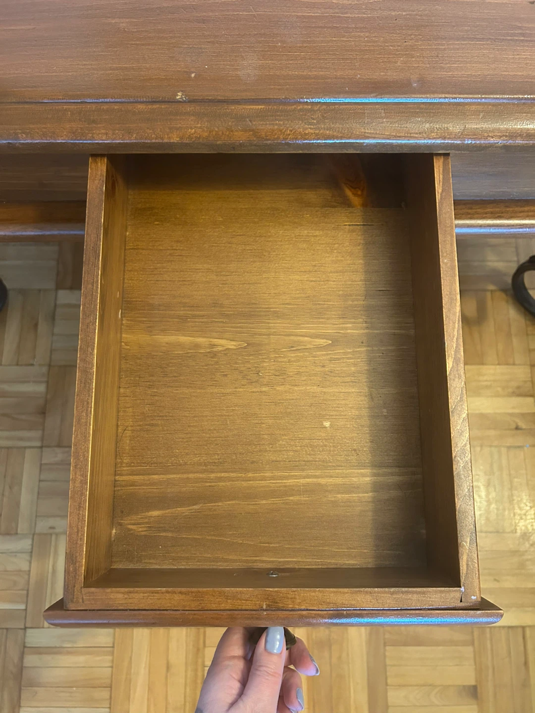Solid Wood large antique Coffee Table with 2 Drawer - photo 2