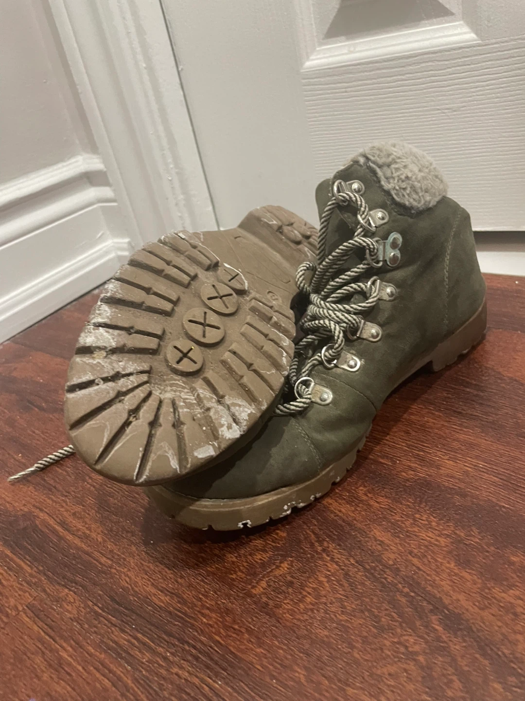 Women's Green Fur Lined Winter Boots - photo 4