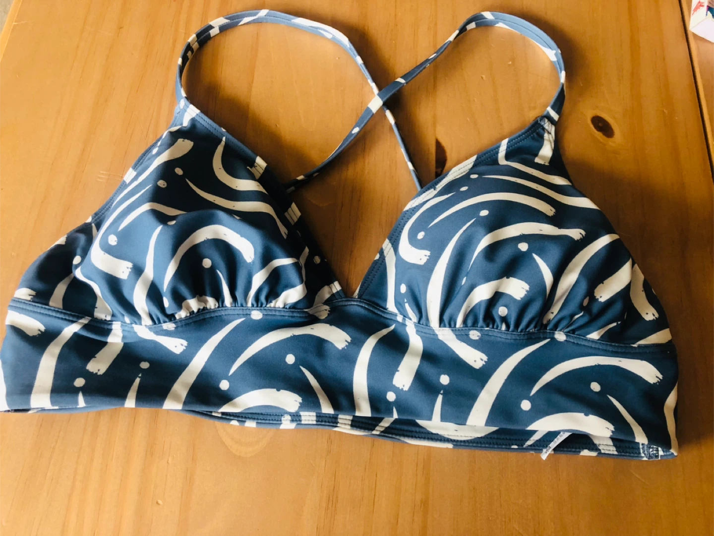 🥕 NEW Blue Bikini Top Size L