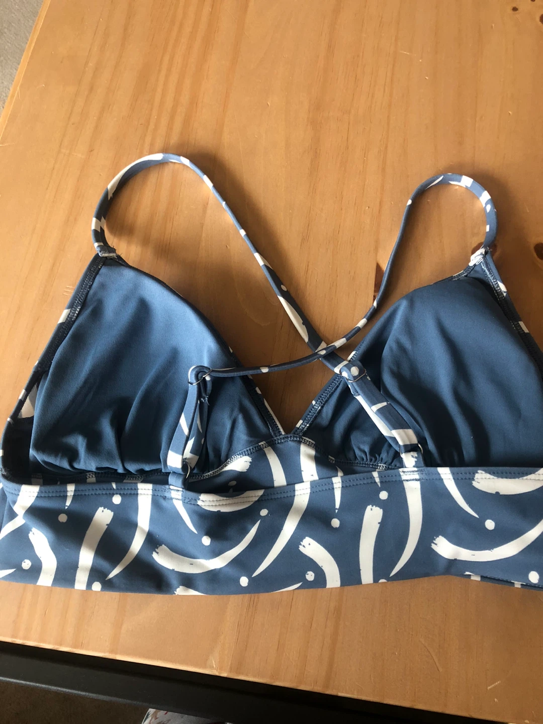 🥕 NEW Blue Bikini Top Size L - photo 2