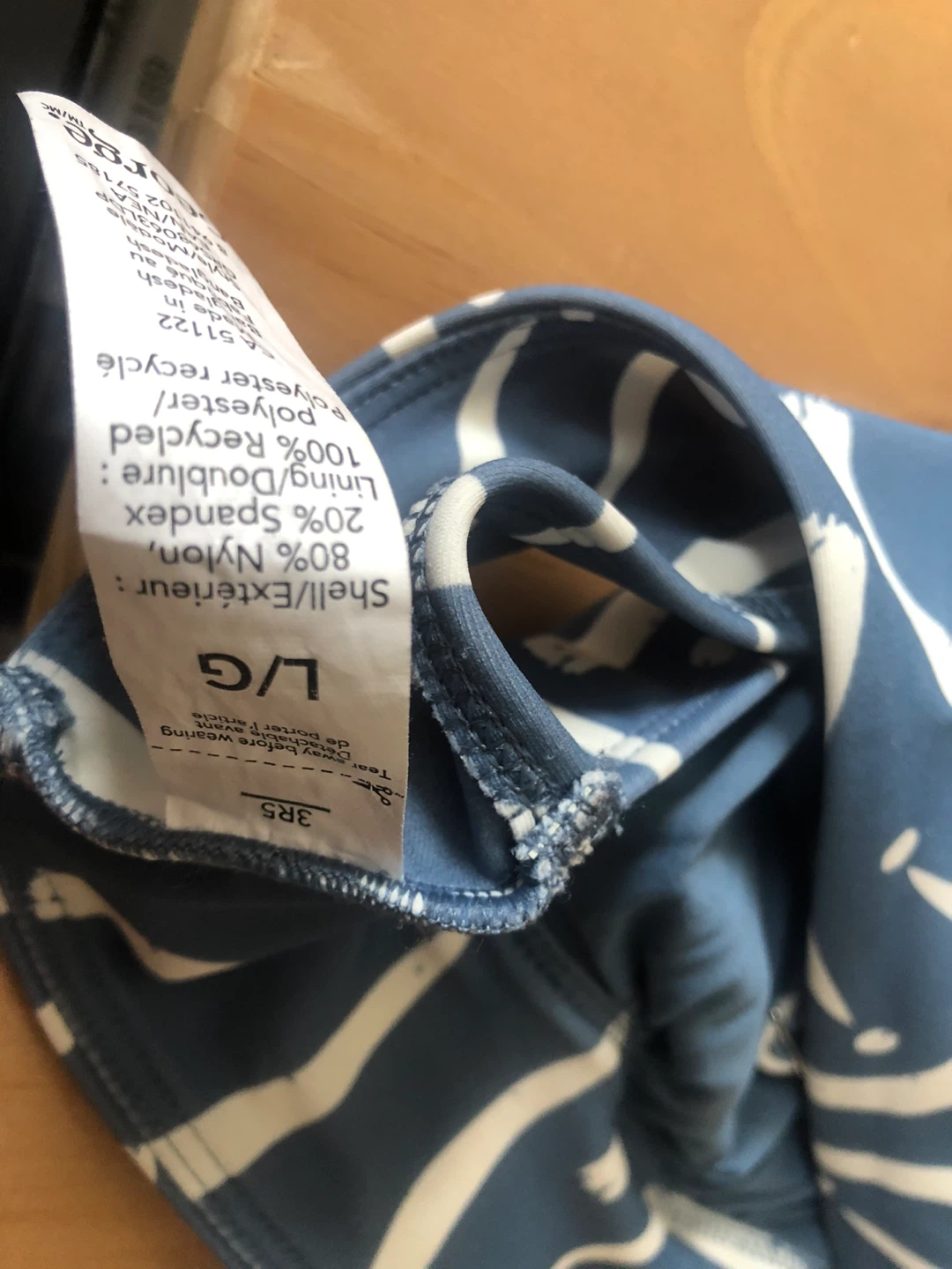 🥕 NEW Blue Bikini Top Size L - photo 3