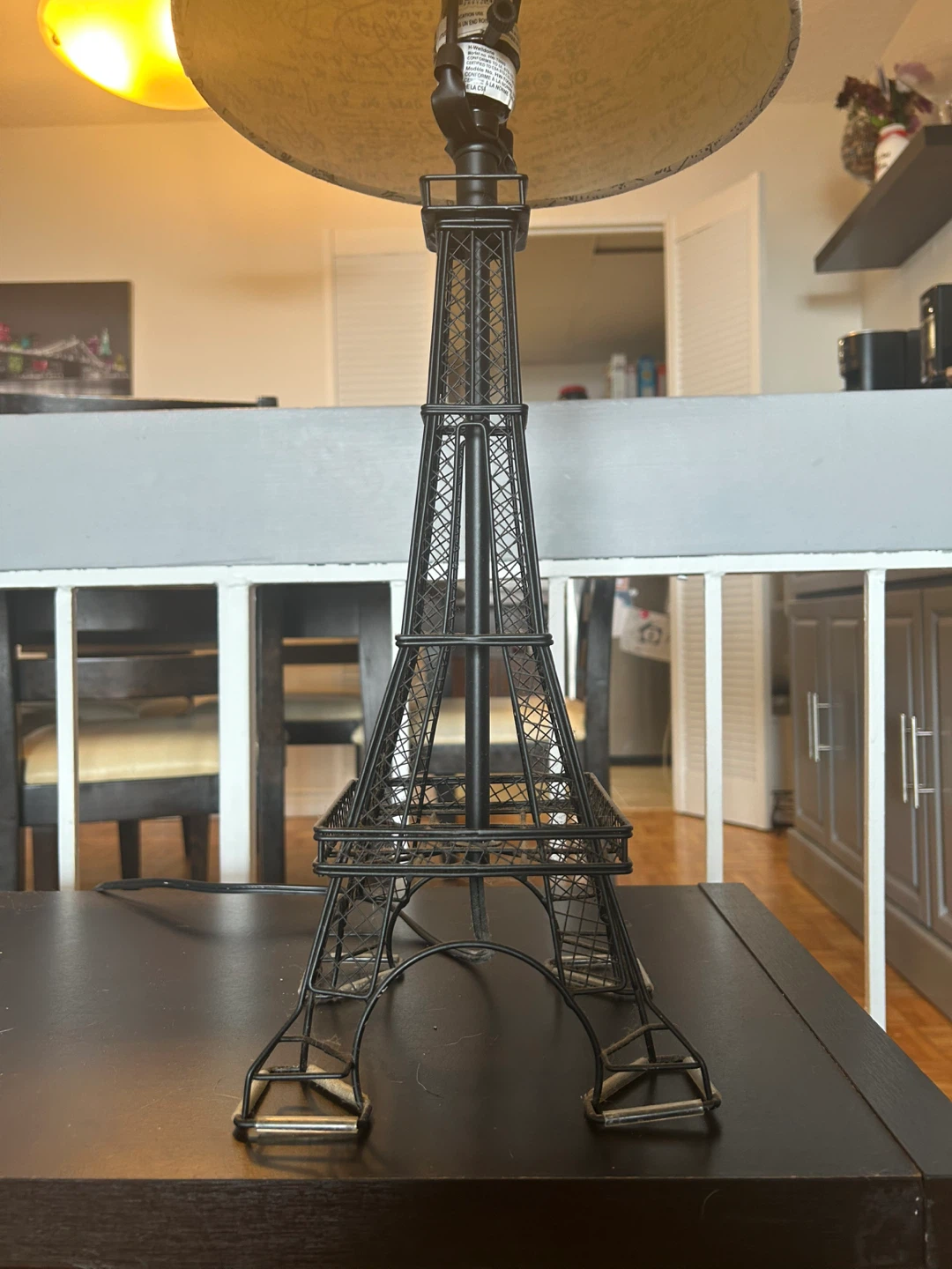 Eiffel Tower Table Lamp with Paris Script Shade - photo 2