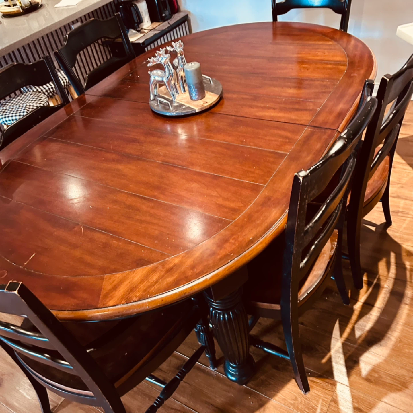 Wooden Dining Table with 6 Chairs - photo 2