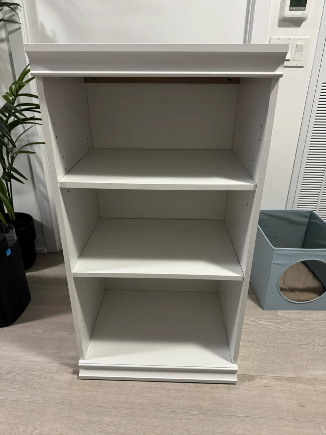 White 3-Shelf Bookcase - photo 2