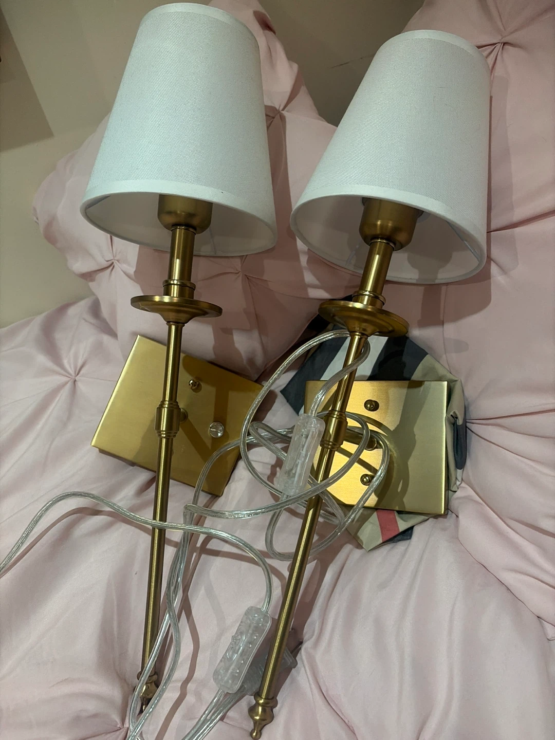 Pair of Brass Wall Sconces