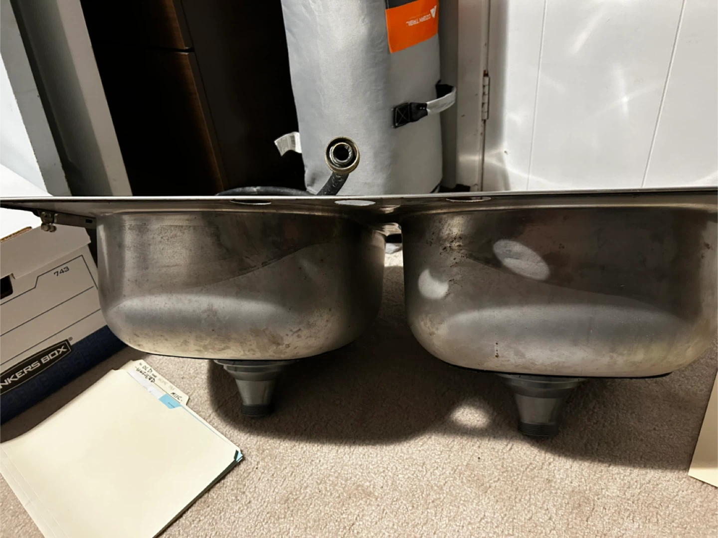 Stainless Steel Double Sink with Faucet