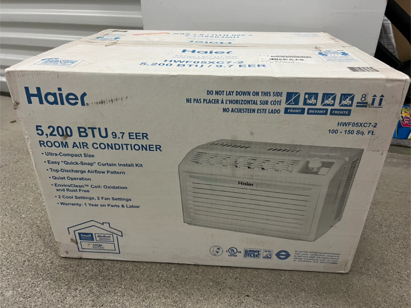 Haier HWF05XC7-2 Room Air Conditioner, 5,200 BTU
