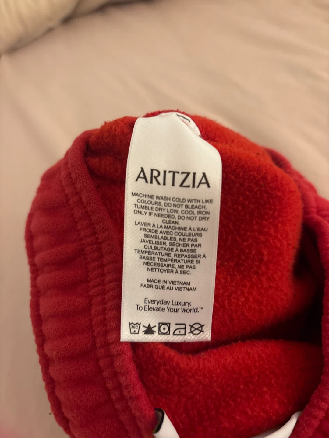 Aritzia Red Cozy Fleece Sweatpants - photo 3