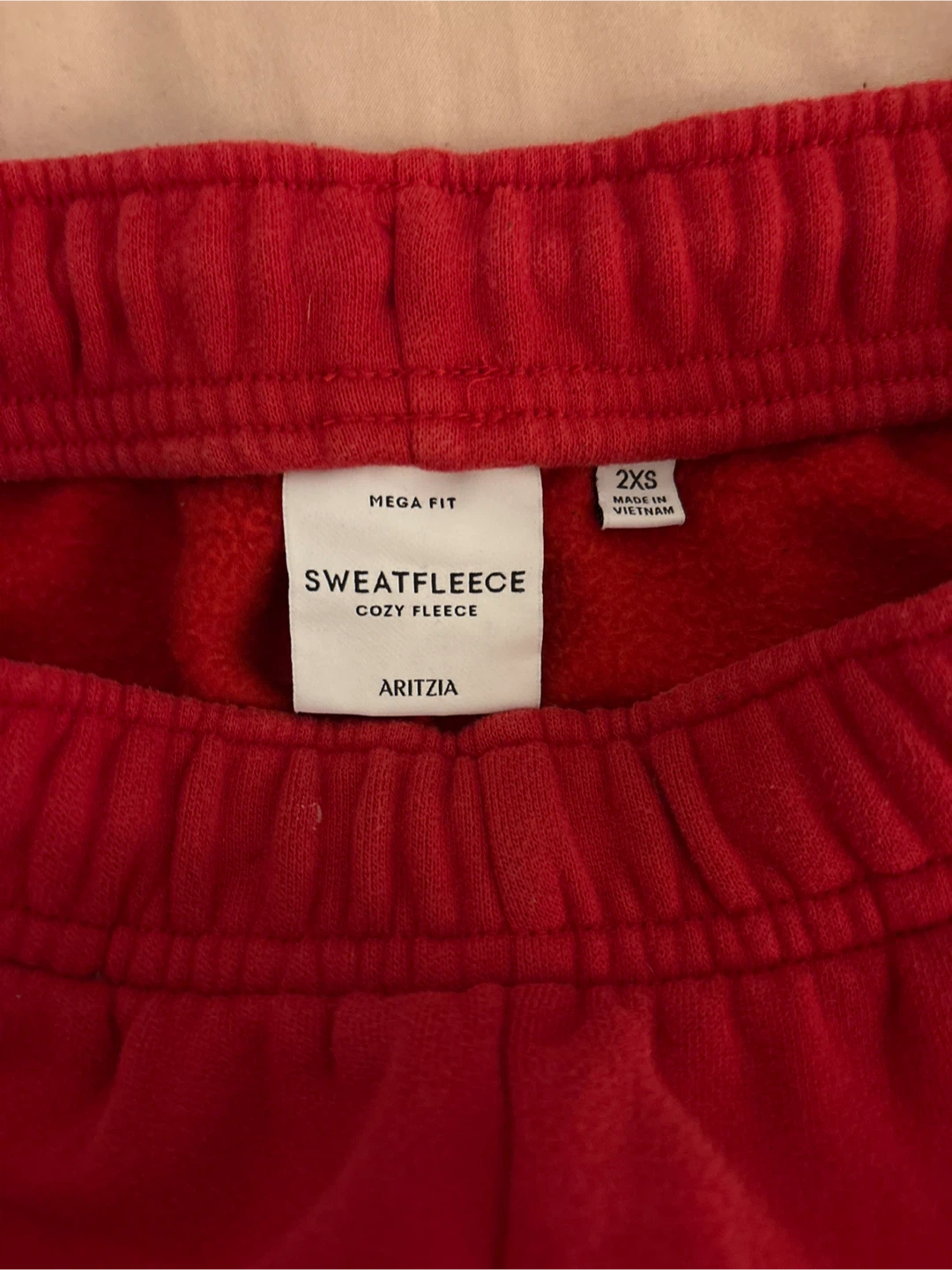 Aritzia Red Cozy Fleece Sweatpants - photo 2
