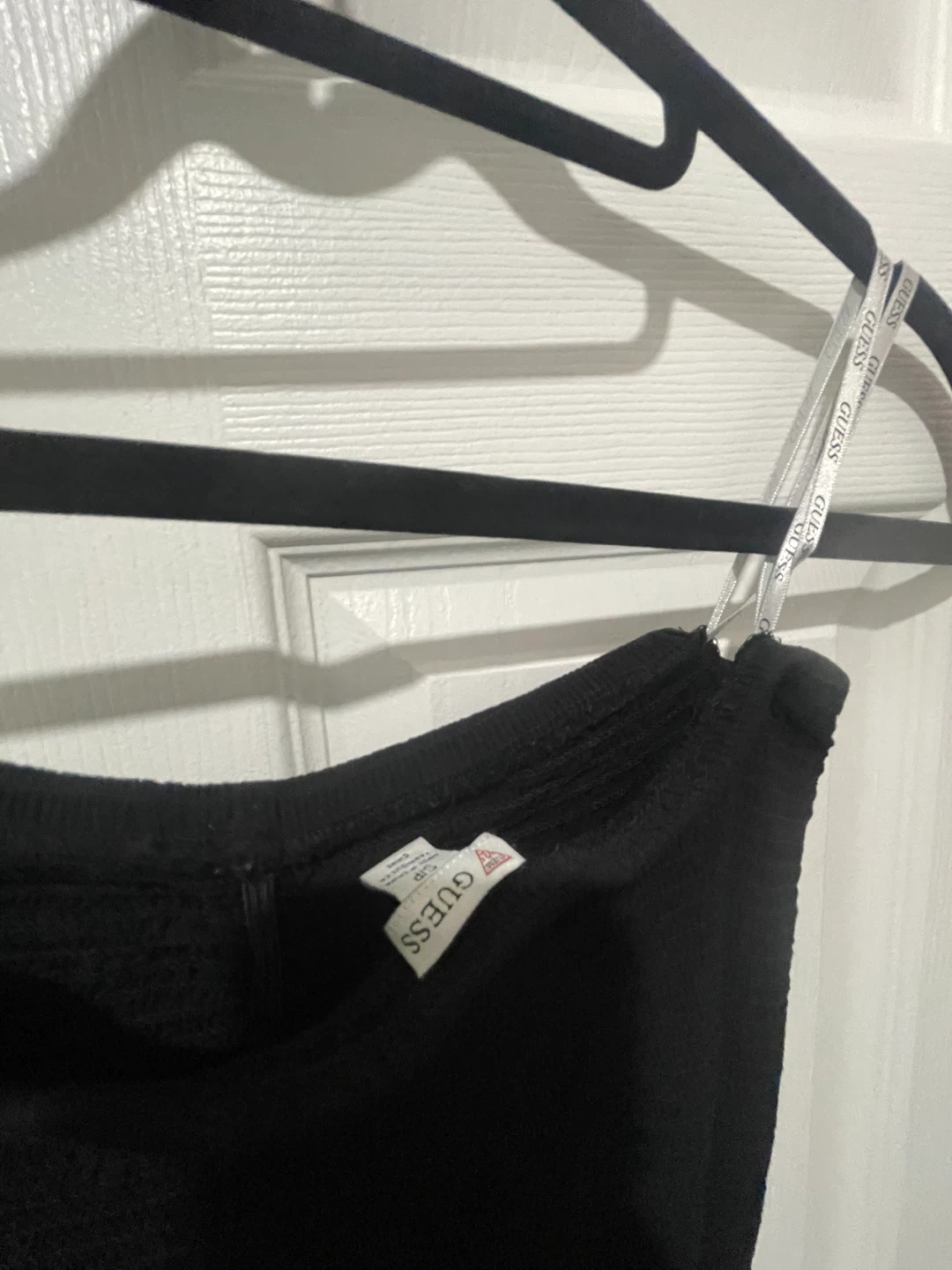 Guess Black Strapless Jumpsuit with Silver Chain Belt - photo 2
