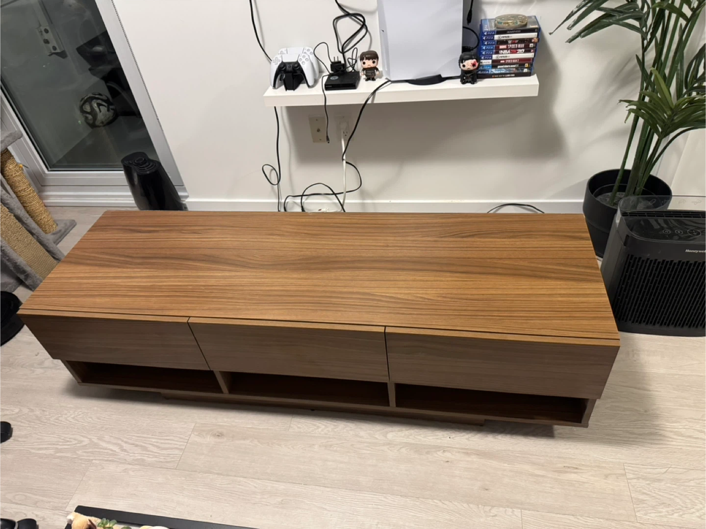 Modern Walnut Entertainment Unit