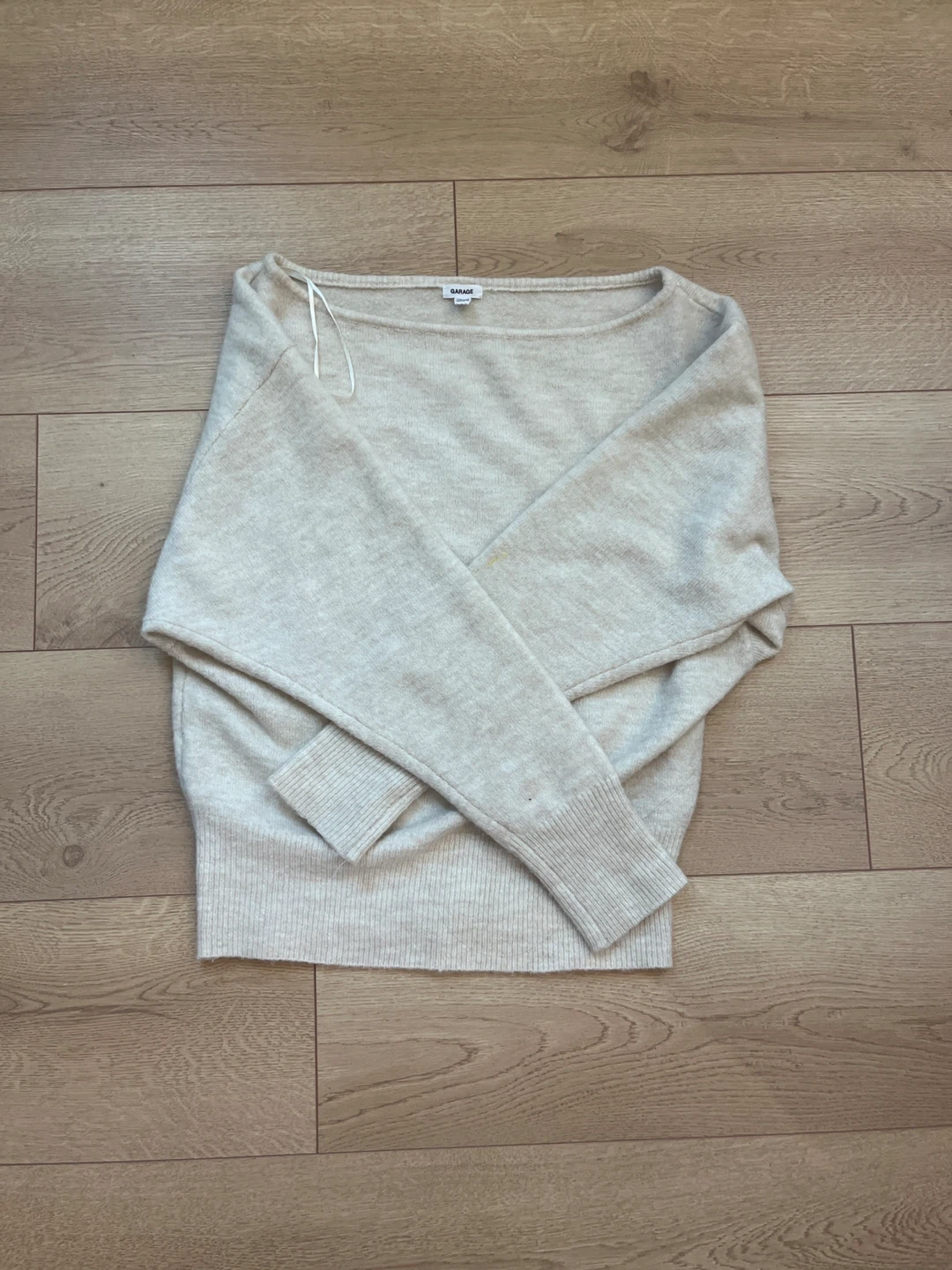 GARAGE OFF THE SHOULDER KNIT SWEATER - photo 2