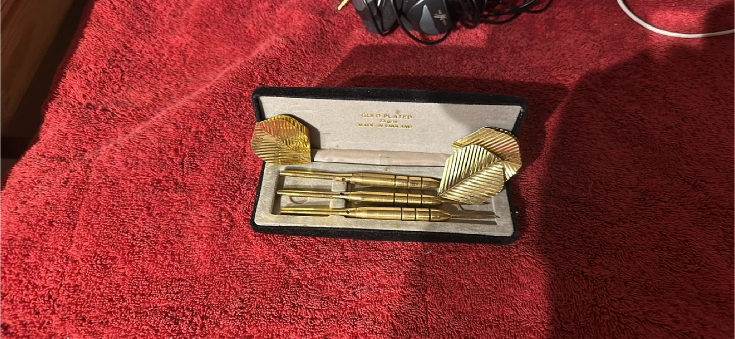Gold Plated Darts Set - Made in England