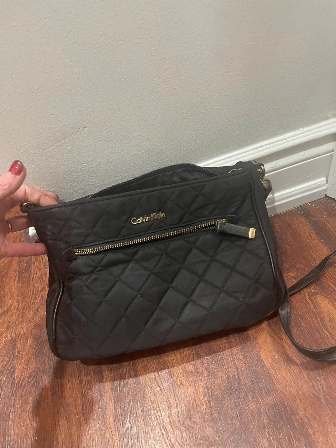 Calvin Klein Quilted Crossbody Bag Black