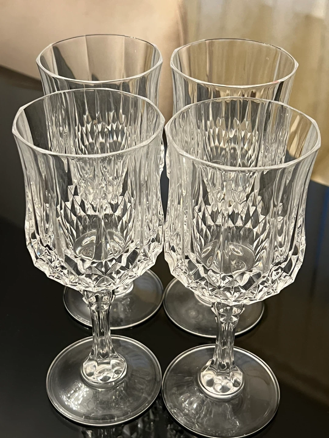 Set of 4 Crystal Wine Glasses - photo 2