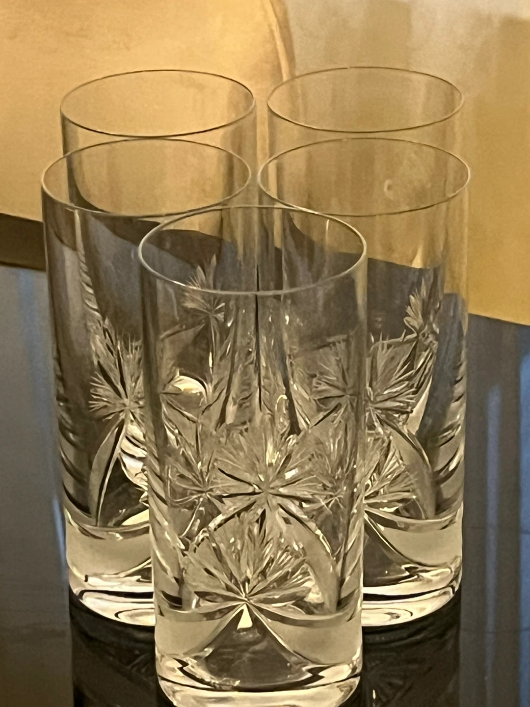 Set of 4 Crystal Cut Highball Glasses - photo 2