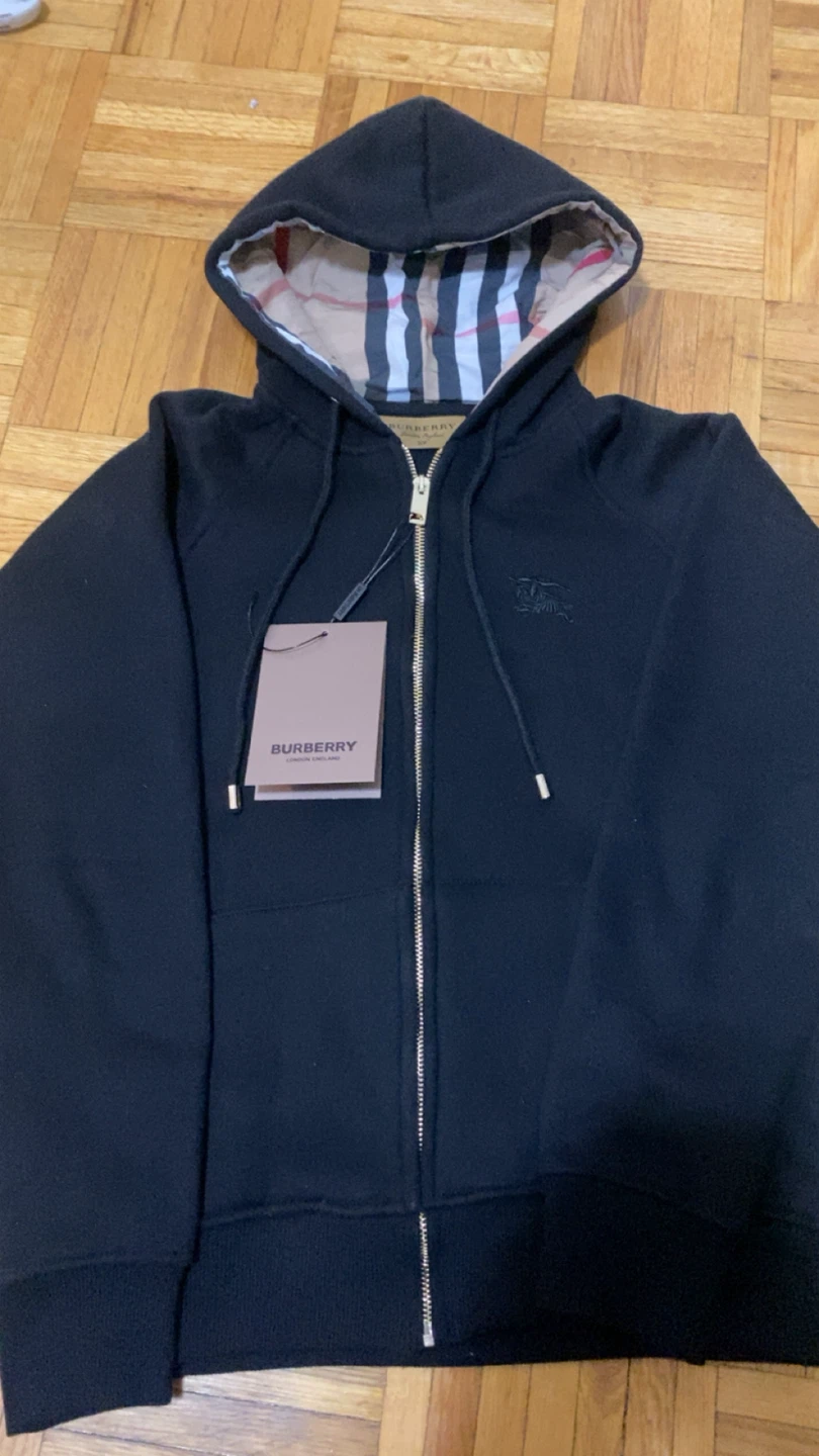 Burberry Black Full Zip Hoodie S/P