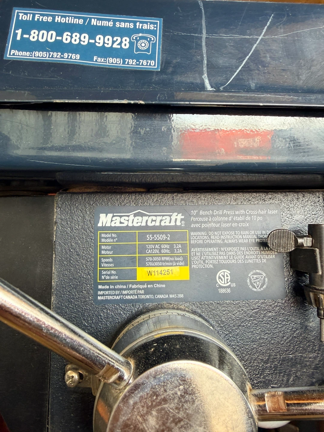 Mastercraft 10" Bench Drill Press - photo 2