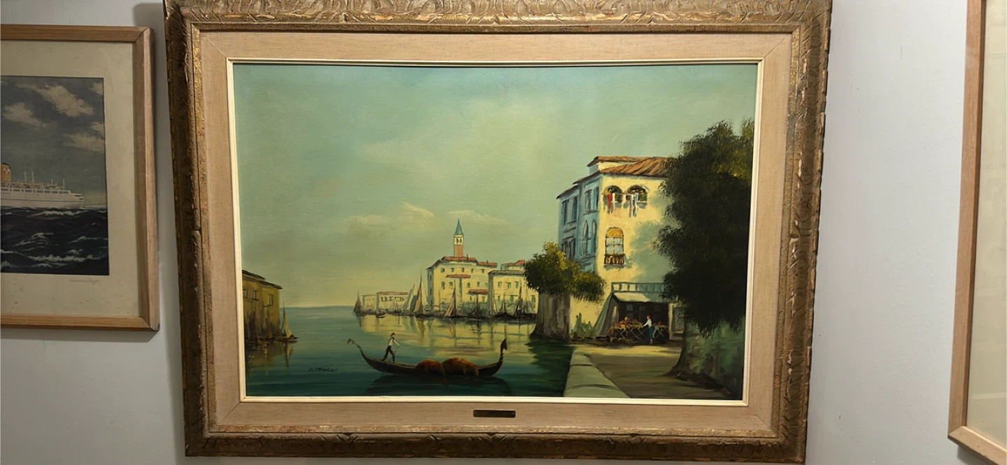 Original Painting of Venice Scene by Trezzi