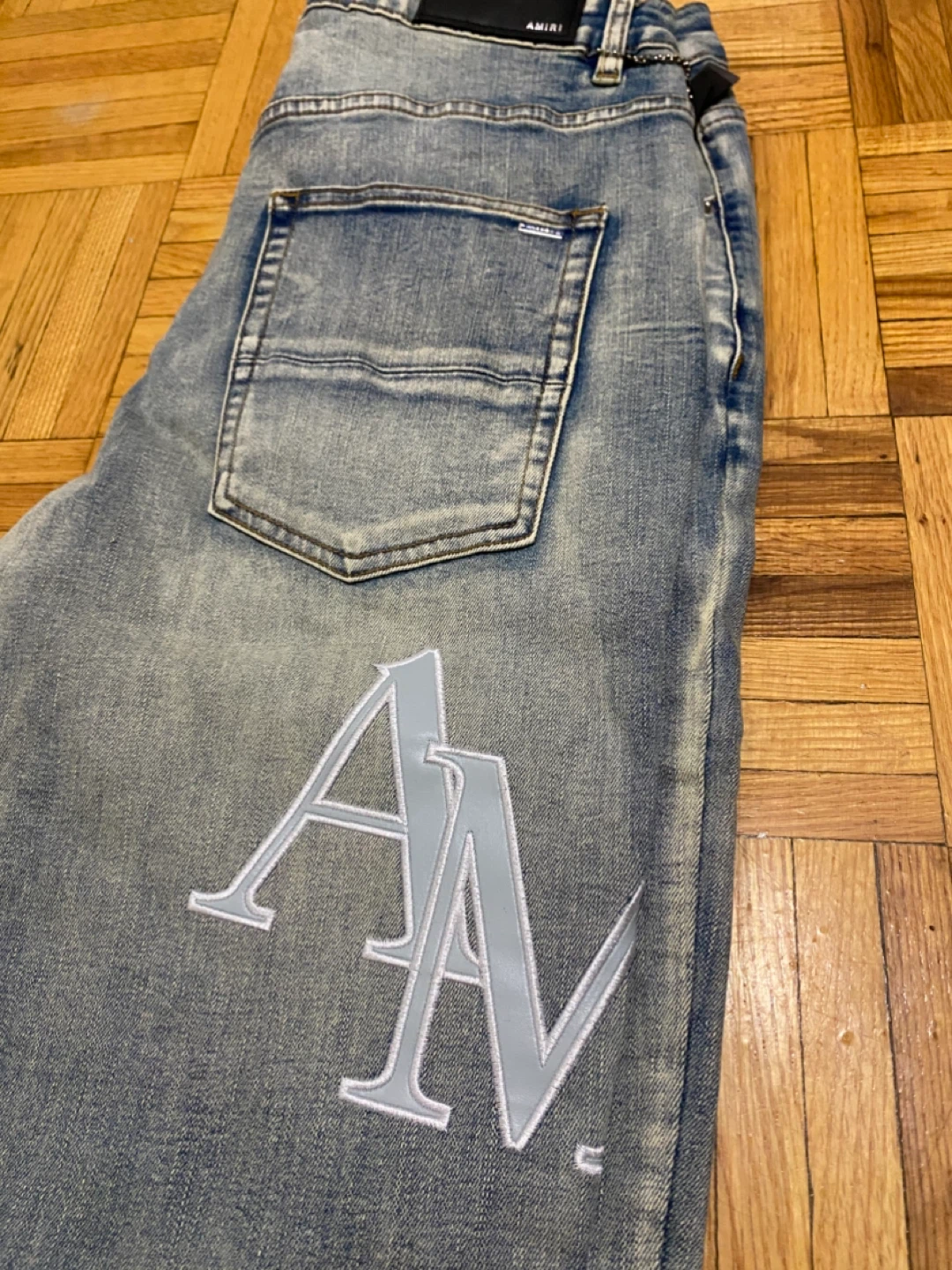 AMIRI Distressed Logo Jeans Size 32 - photo 3