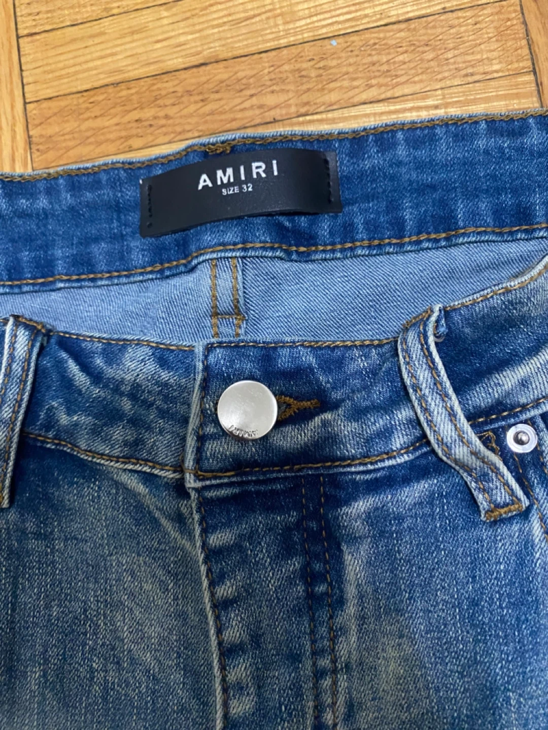 AMIRI Distressed Logo Jeans Size 32 - photo 2