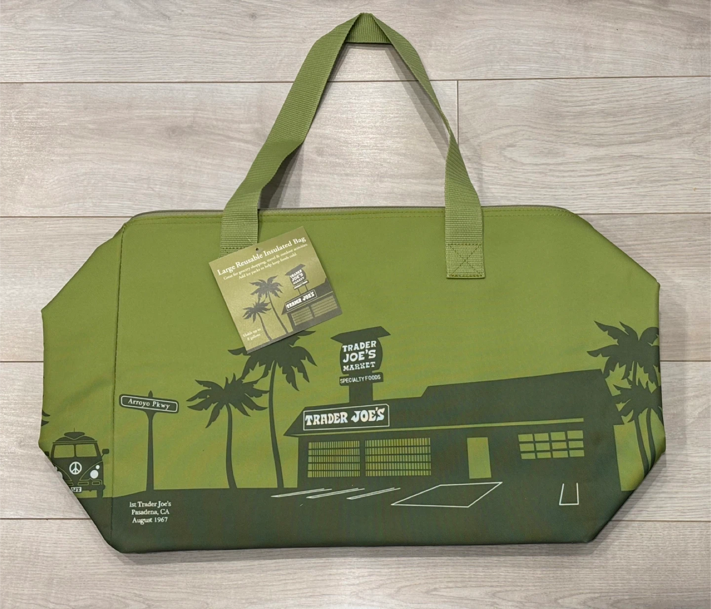 Trader Joe's Large Reusable Insulated Bag - Green Camo - photo 3