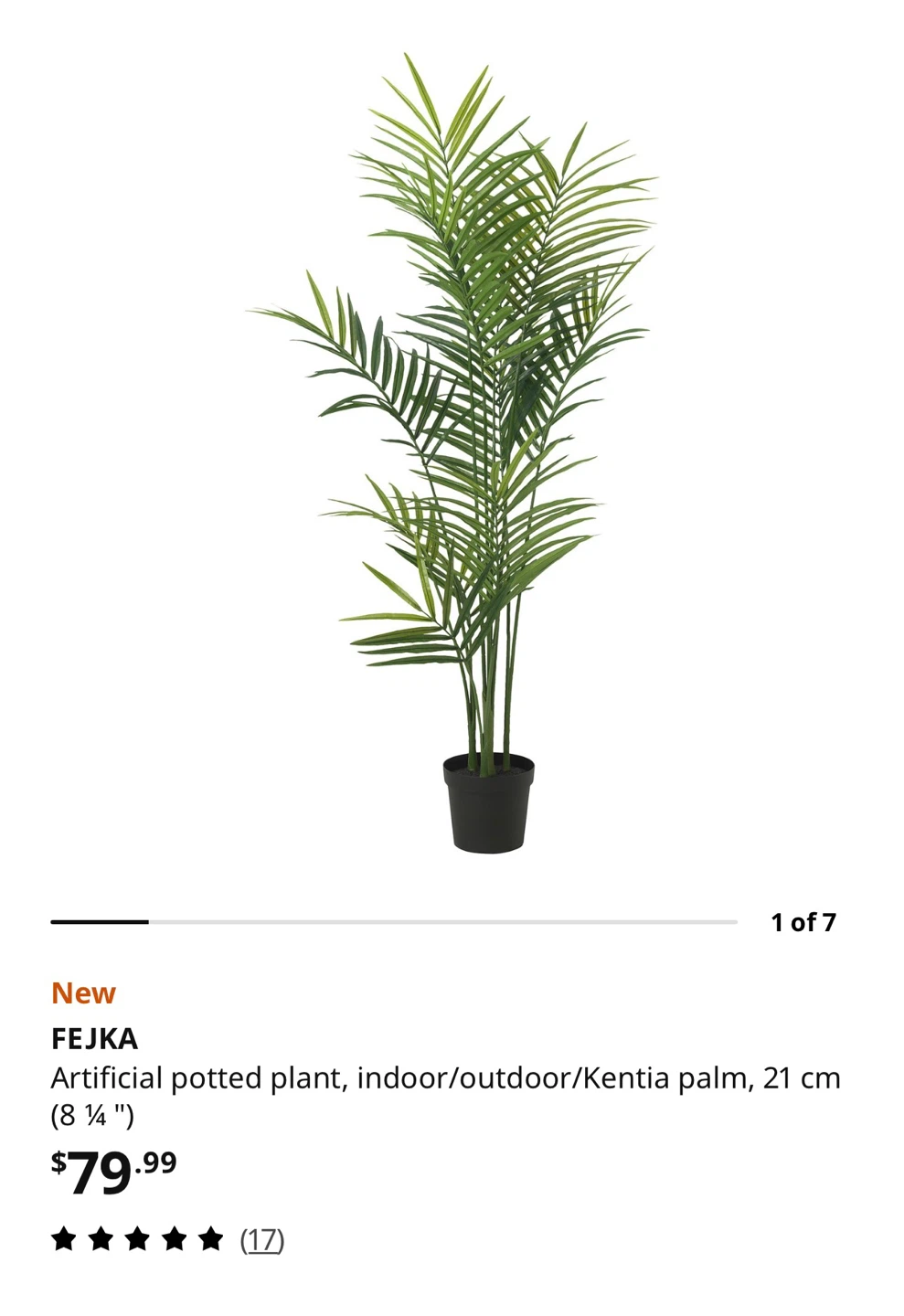 FEJKA Artificial Kentia Palm Potted Plant